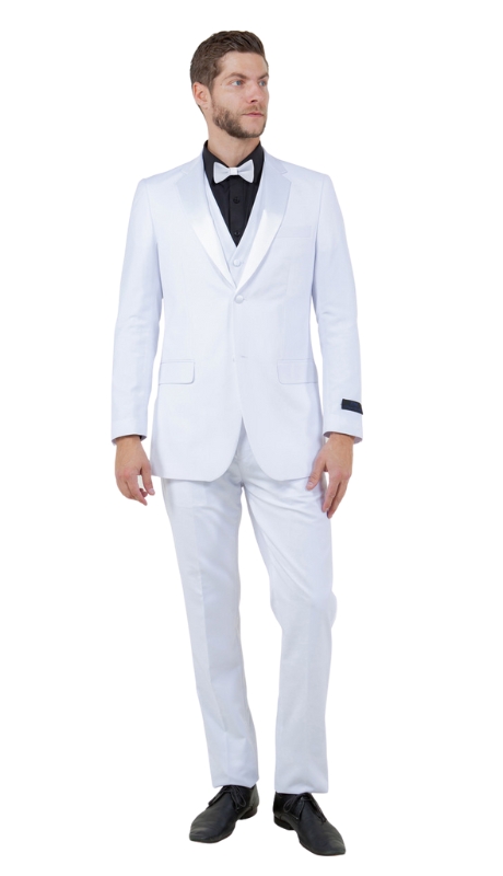 Bryan Michaels Mens Tuxedo MT400S-02-WHITE