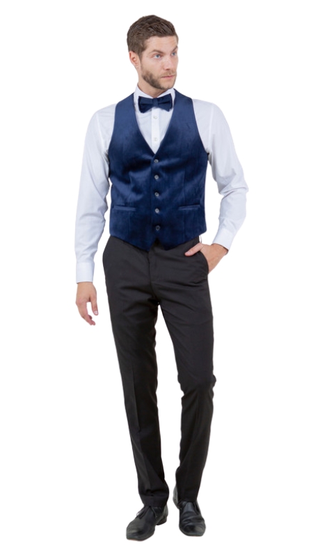 Tazzio Mens Vest MV107H-02-BLUE