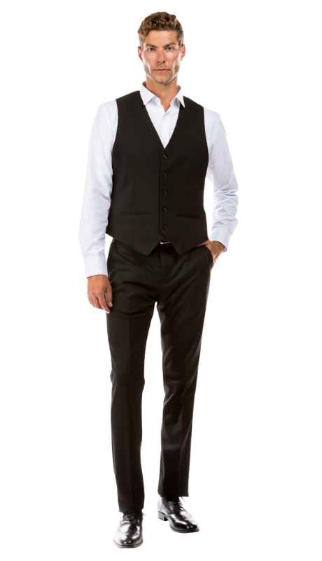 ZeGarie Mens Vest MV346-01-Black