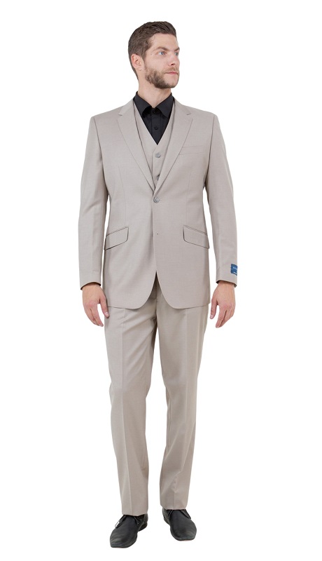 ZeGarie Mens Woolen Suit MW249-06-TAN