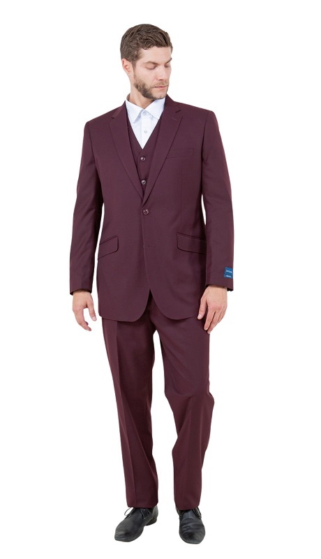 ZeGarie Mens Woolen Suit MW249-07-BUR
