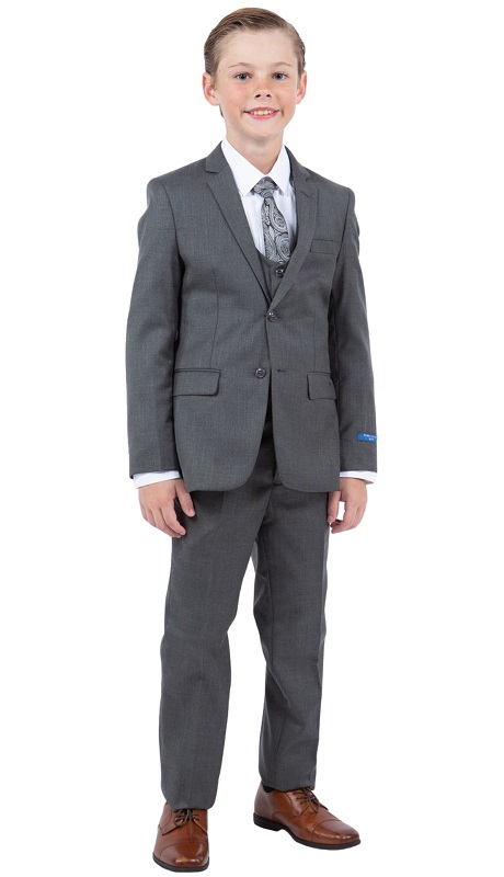 PERRY ELLIS BOYS Suit-PB181-03-SLATE