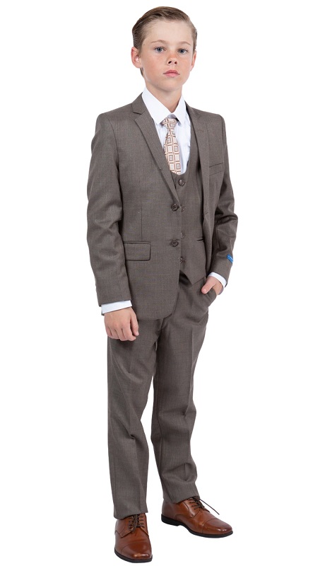 PERRY ELLIS BOYS Suit-PB181-07-COCOA