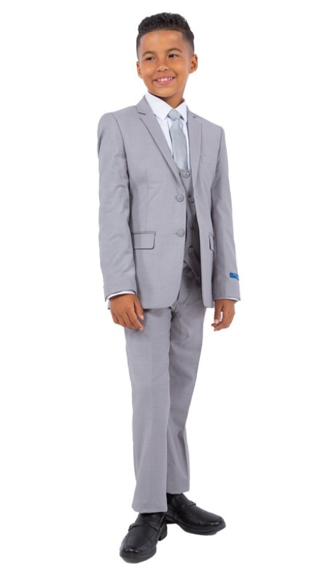 PERRY ELLIS Boys Suit PB363-05-LIGHT GRY