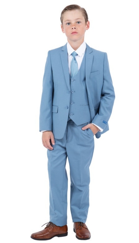 PERRY ELLIS BOYS Suit-PB363-22-DUSTY-BLUE