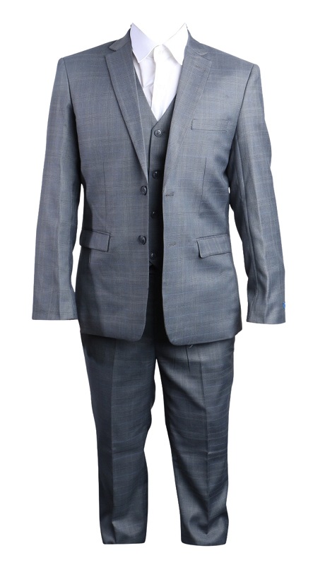 PERRY ELLIS BOYS Suit-PB397-01-DARK-GRY