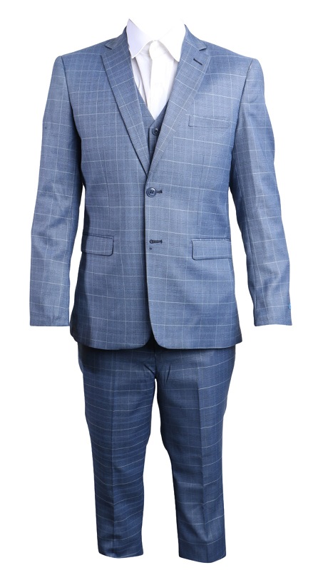 PERRY ELLIS BOYS Suit-PB397-02-BLUE