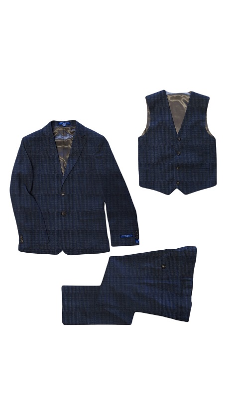 PERRY ELLIS BOYS Suit-PB404-01-NAVY
