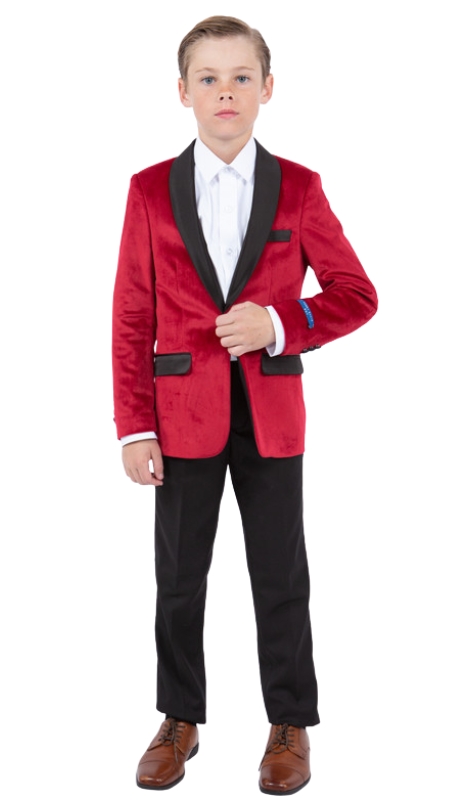 PERRY ELLIS BOYS Suit-PBJ408-06-RED
