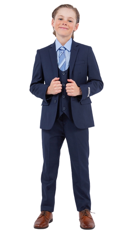 Stacy Adams Boys Suit-SB282-02-NAVY