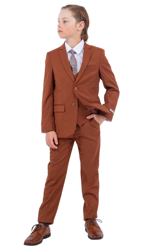 Stacy Adams Boys Suit-SB282-12-LT-BROWN