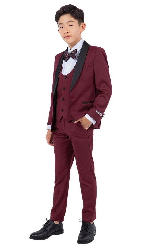 Stacy Adams Boys Suit-SBT282-06-BURG