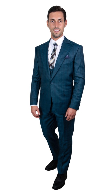 Stacy Adams SM101H1-BLU-GRN Mens Suit