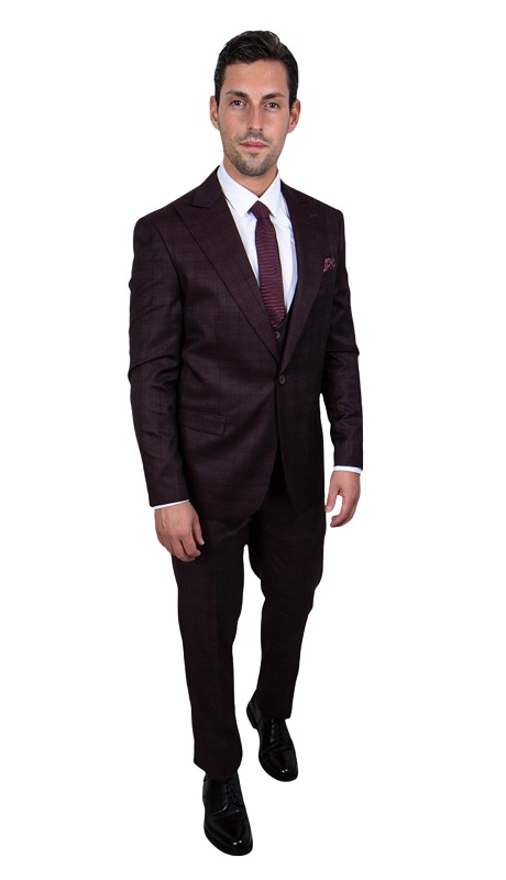 Stacy Adams Mens Suit SM101H1-BURG