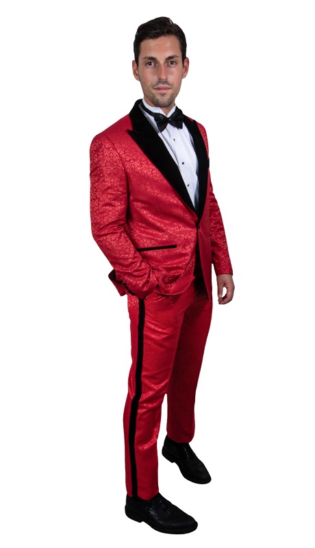Stacy Adams-SM110H1-RED-BLK Mens Suit