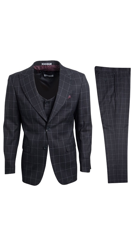 Stacy Adams-SM120H1-01-GRY Mens Suit