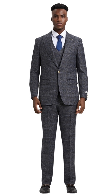 Stacy Adams SM163H1-12-GRY Mens Suit