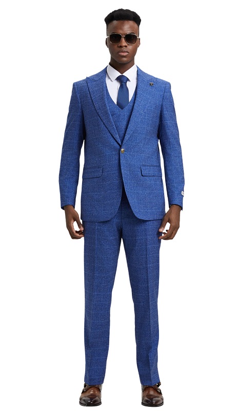 Stacy Adams SM163H1-11-ROY-BLU Mens Suit