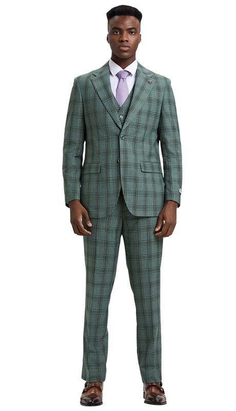 Stacy Adams SM166H1-05-GRN Mens Suit