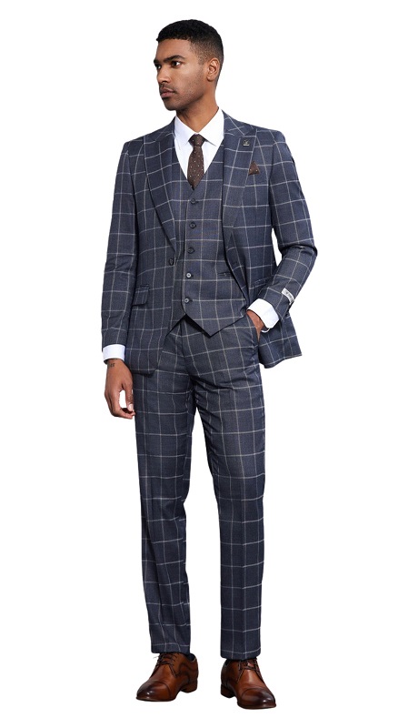 Stacy Adams SM178H1-30-CHAR Mens Suit