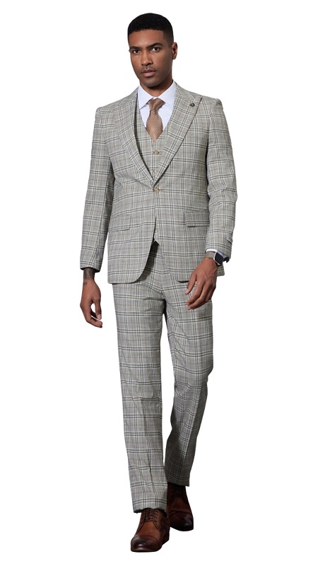 Stacy Adams SM185H1-01-GRY Mens Suit