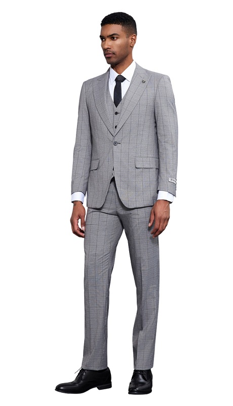 Stacy Adams SM186H1-02-GRY Mens Suit