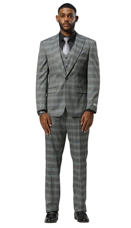 Stacy Adams SM188H1-626-GRY Mens Suit