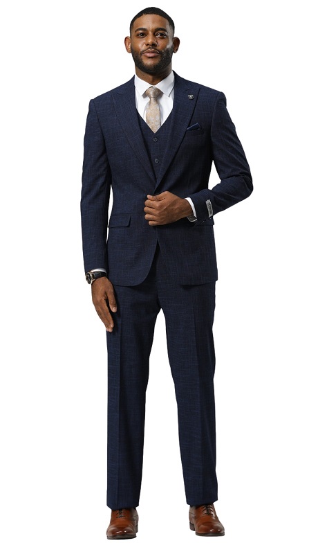 Stacy Adams SM189H1-04-NAVY Mens Suit