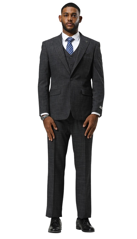 Stacy Adams SM189H1-05-CHAR Mens Suit