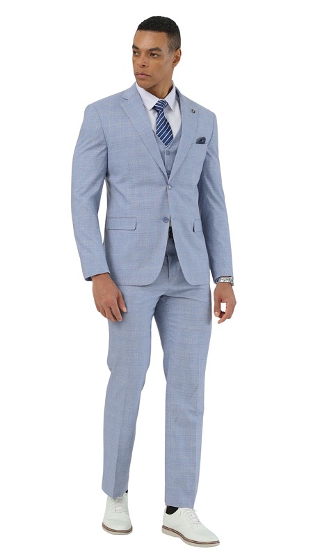Stacy Adams SM202H1-02-LT-BLUE Mens Suit