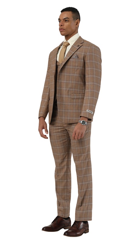 Stacy Adams SM203H1-121-BROWN Mens Suit