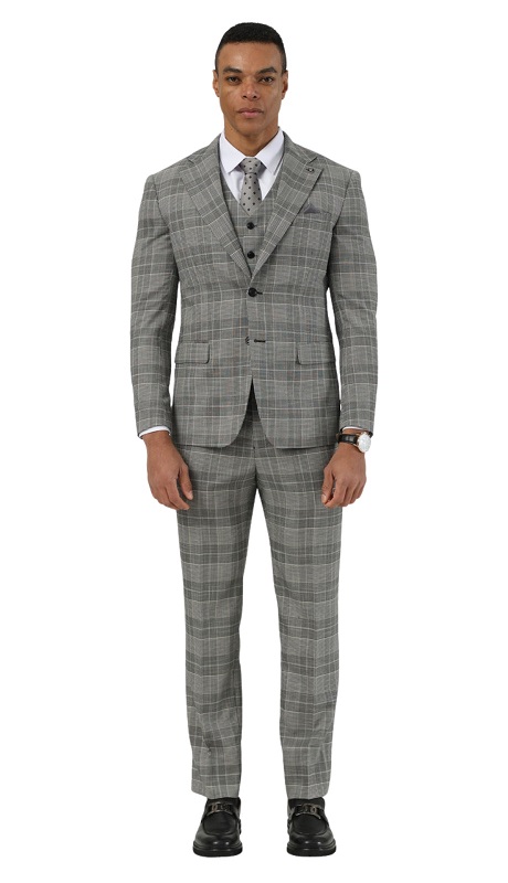 Stacy Adams SM204H1-01-GRY Mens Suit