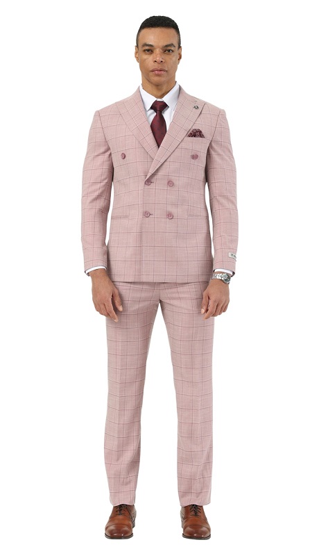 Stacy Adams SM205H1-61-PINK Mens Suit