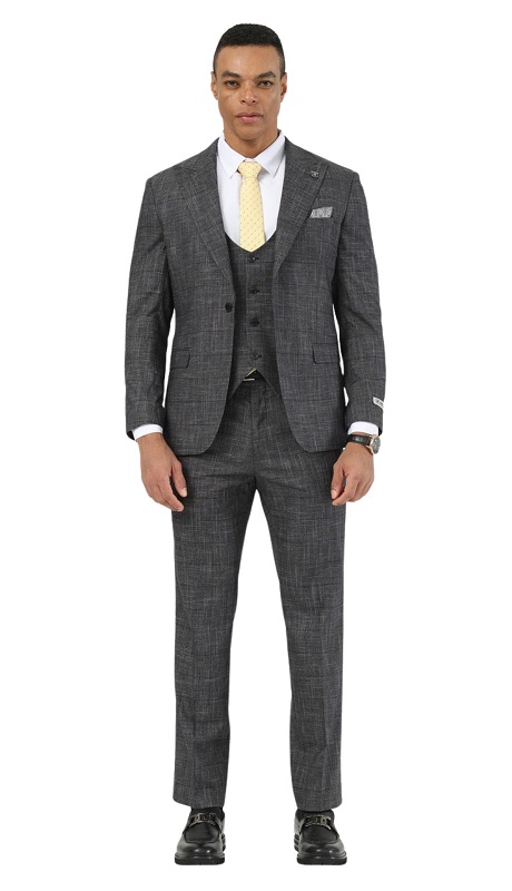 Stacy Adams SM206H1-55-DARK-GRY Mens Suit