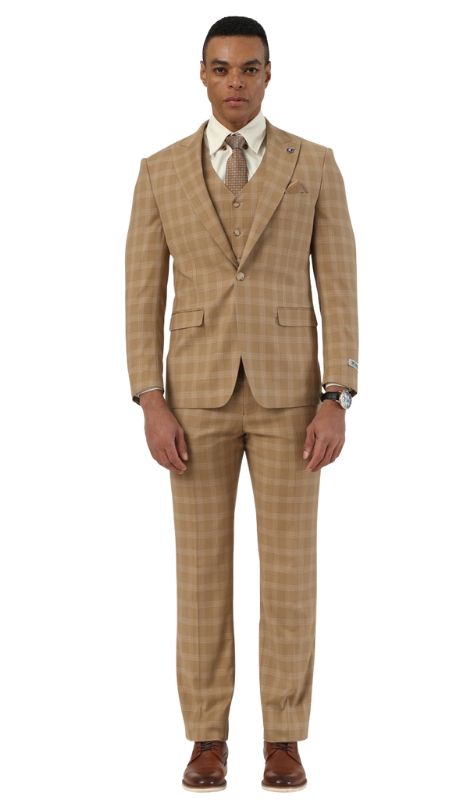 Stacy Adams SM211H1-01-DARK-TAN Mens Suit