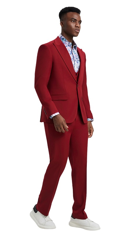 Stacy Adams-SM255H1-05-CHERRY-RED Mens Suit