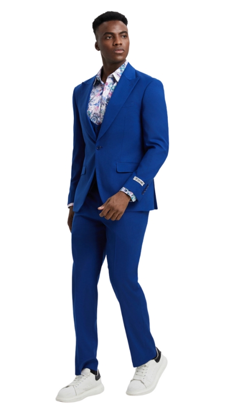 Stacy Adams-SM255H1-10-INDIGO Mens Suit