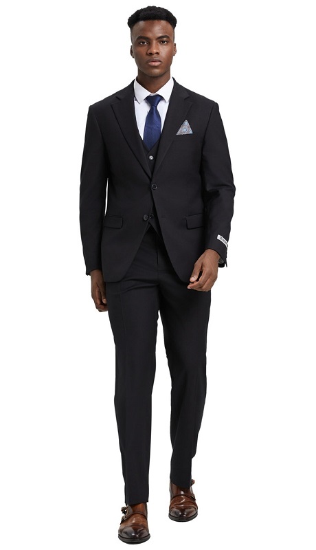 Stacy Adams-SM282H1-01-BLK Mens Suit