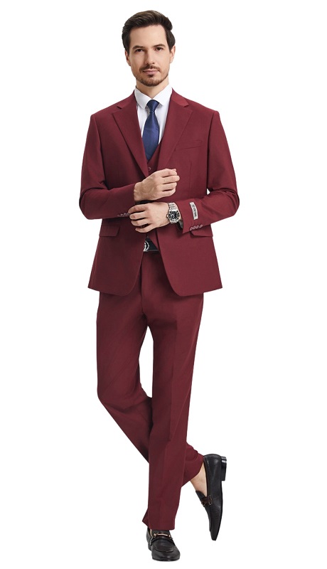 Stacy Adams-SM282H1-06-BURG Mens Suit