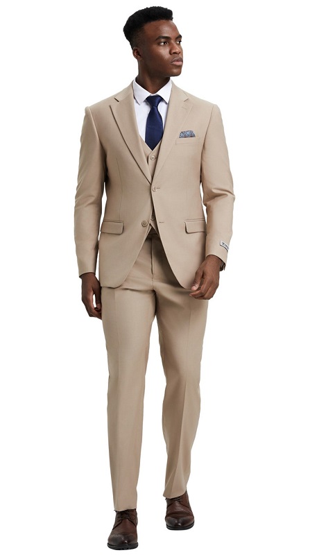 Stacy Adams-SM282H1-07-MID-TAN Mens Suit