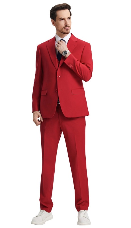 Stacy Adams-SM282H1-10-RED Mens Suit