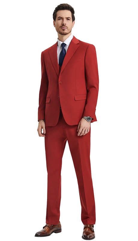Stacy Adams-SM282H1-13-BRICK Mens Suit