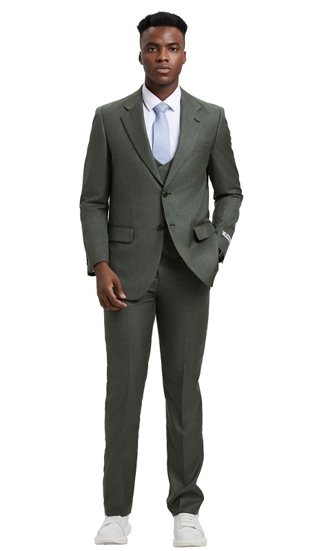 Stacy Adams-SM324H1-04-OLIVE Mens Suit