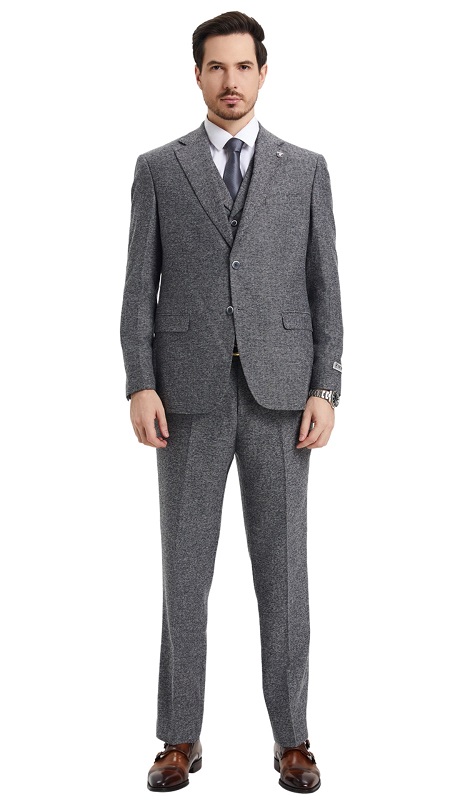 Stacy Adams-SM325H1-01-GRY Mens Suit