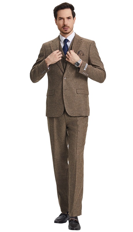 Stacy Adams-SM325H1-02-Brown-Tan Mens Suit