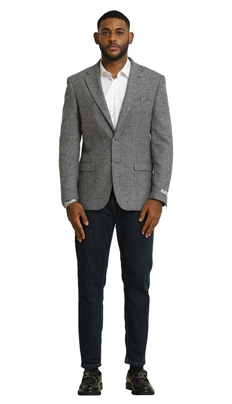 Stacy Adams-SMJ325H1-01-GRY Mens Suit