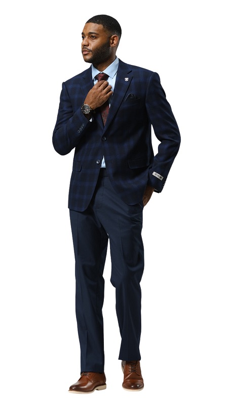 Stacy Adams-SMJ802H1-03-BLUE Mens Suit