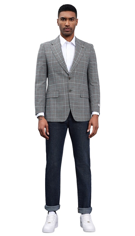 Stacy Adams SMJ821H1-01-GRY Mens Jacket