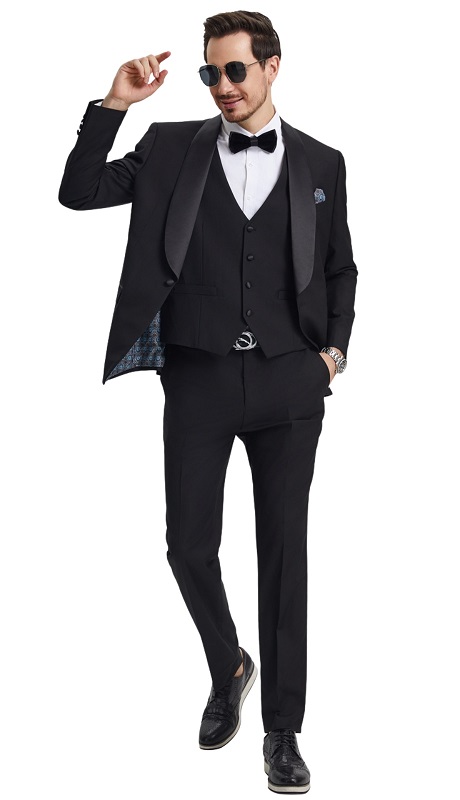 Stacy Adams-SMT282H1-01-BLK Mens Suit