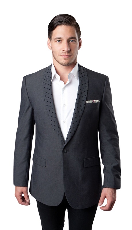 Tazzio Mens Sports Coat MJ155S-GRY